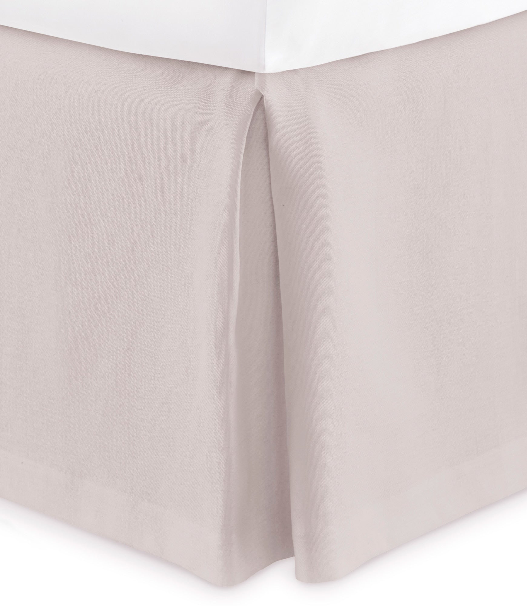 Mandalay Tailored Linen Bed Skirt Blush