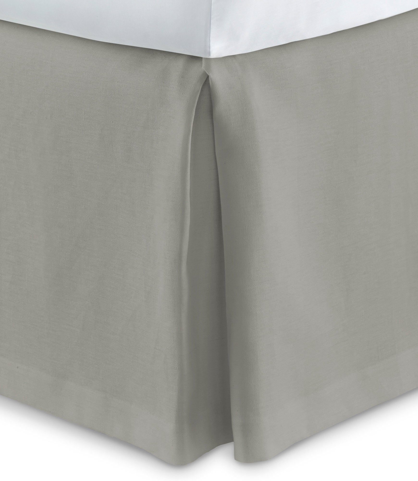 Mandalay Tailored Linen Bed Skirt Gray