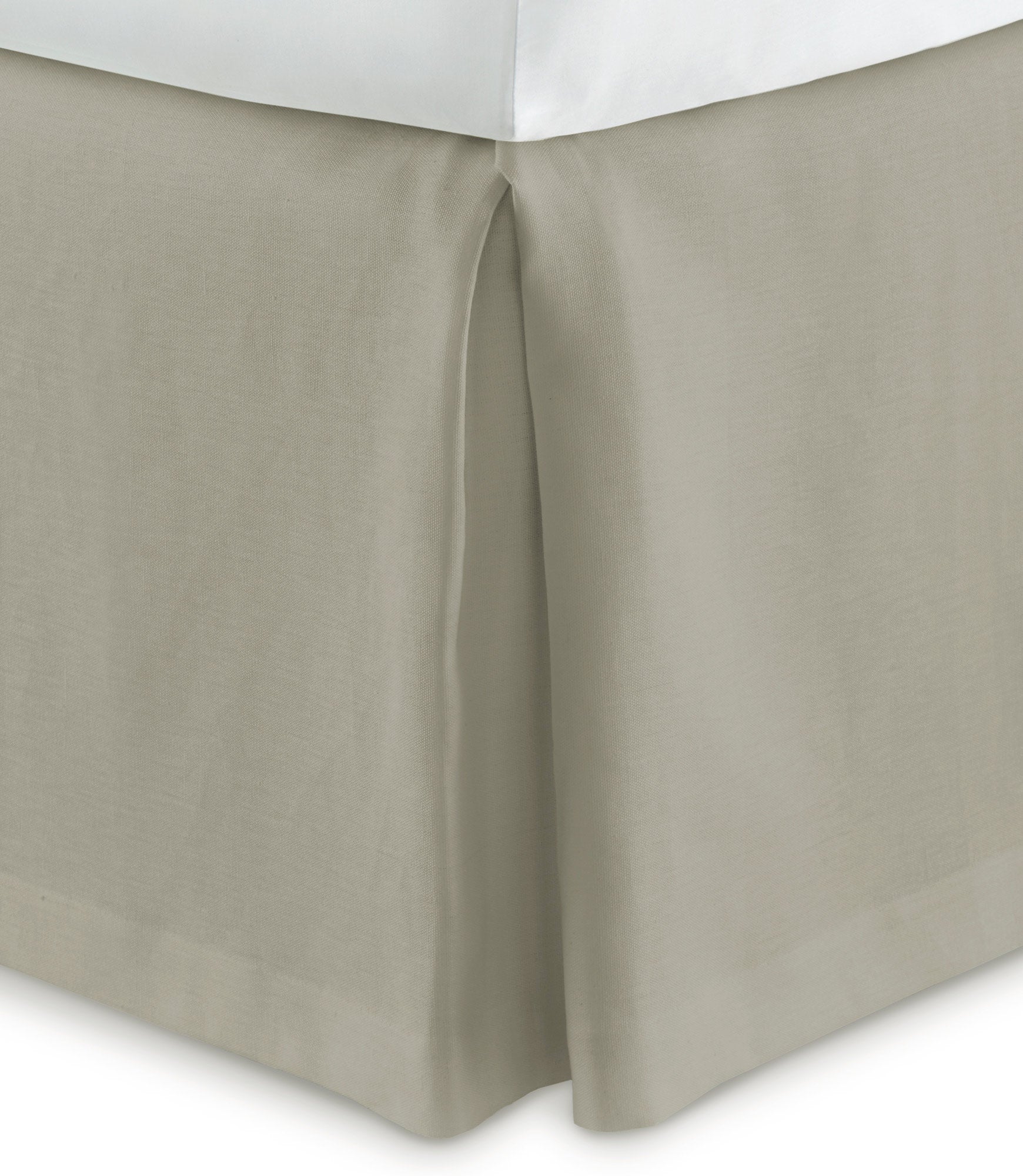 Mandalay Tailored Linen Bed Skirt Platinum