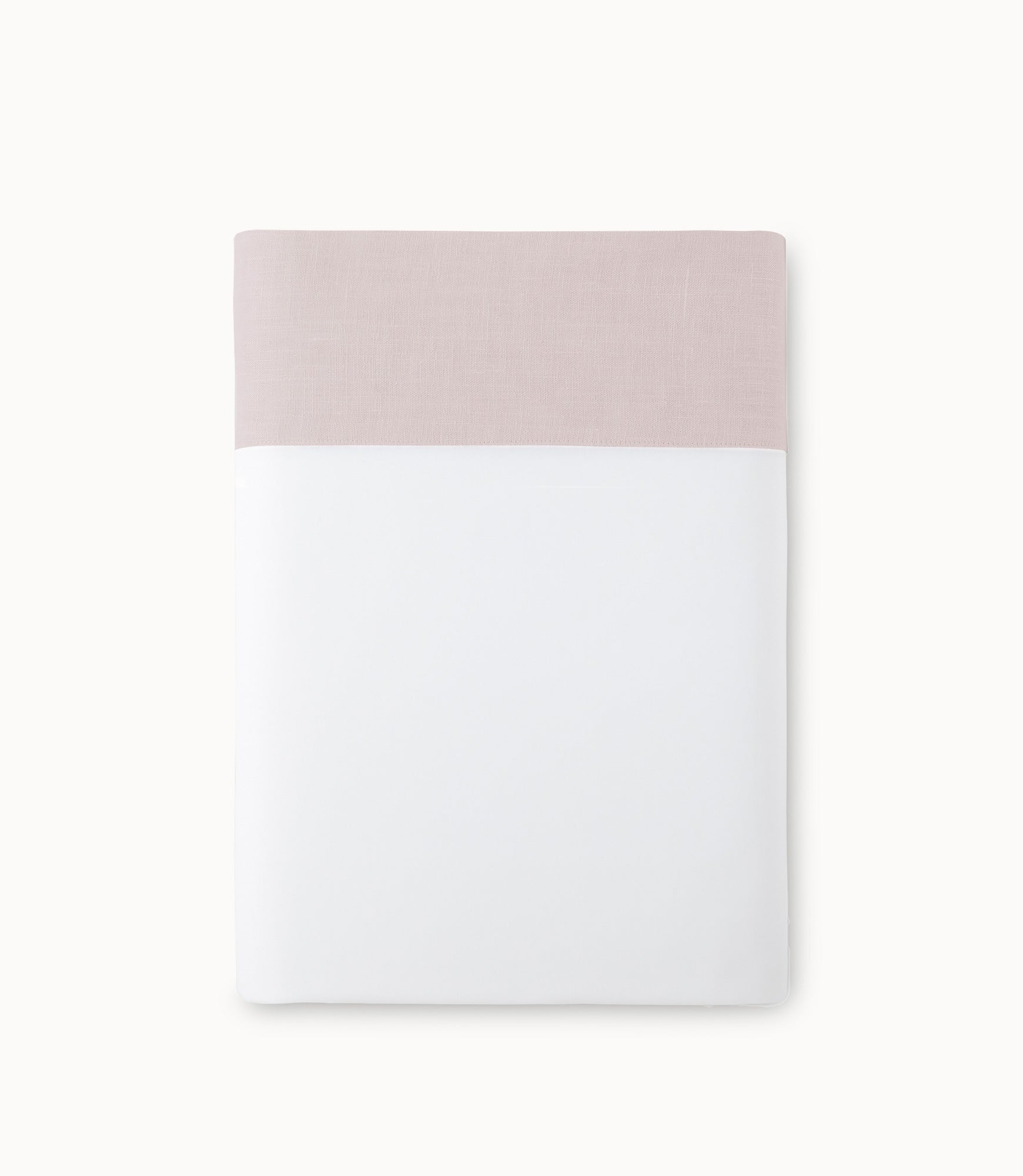 Mandalay Cuff Percale Flat Sheet Blush