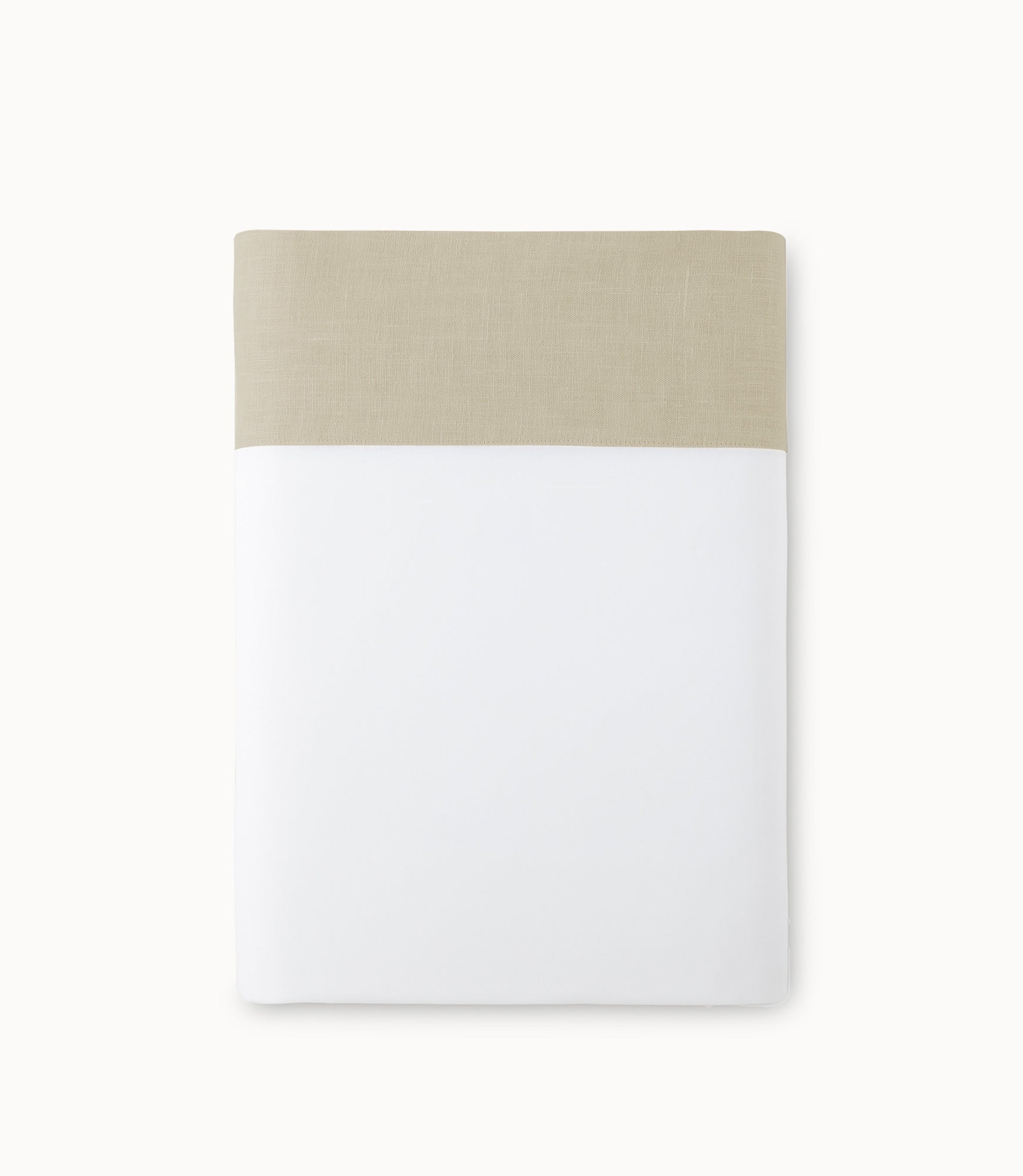 Mandalay Linen Cuff Percale Flat Sheet Linen