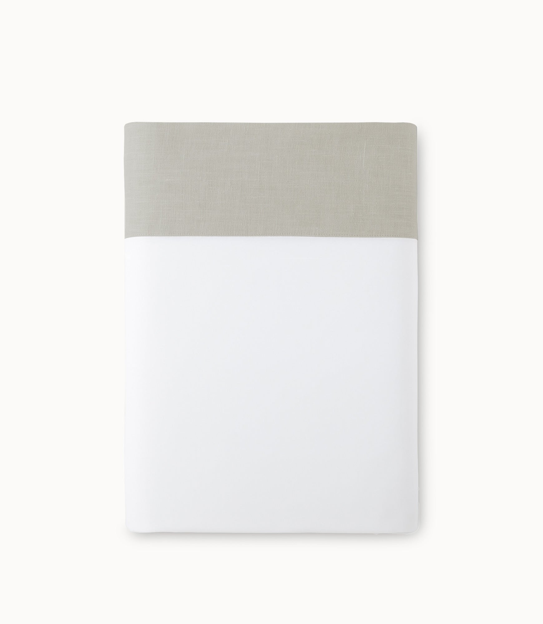 Mandalay Cuff Percale Flat Sheet Platinum