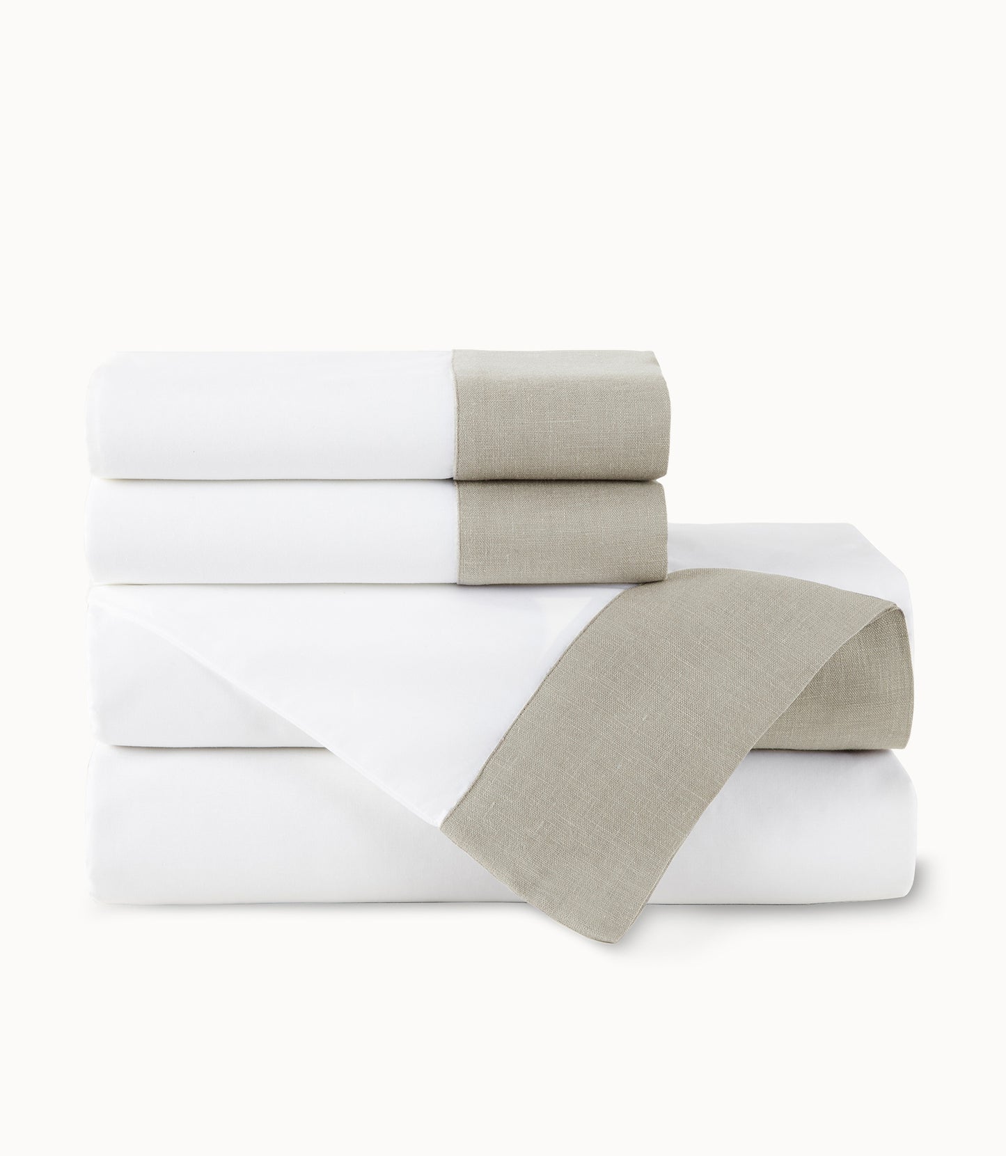 Mandalay Linen Cuff Percale Sheet Set