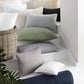Mandalay Decorative Pillows Multiple Colors Lifestyle White Pearl Platinum Linen Blush Navy Lilac Black Gray