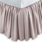 Mandalay Ruffled Linen Bed Skirt Blush