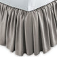 Mandalay Ruffled Linen Bed Skirt Gray