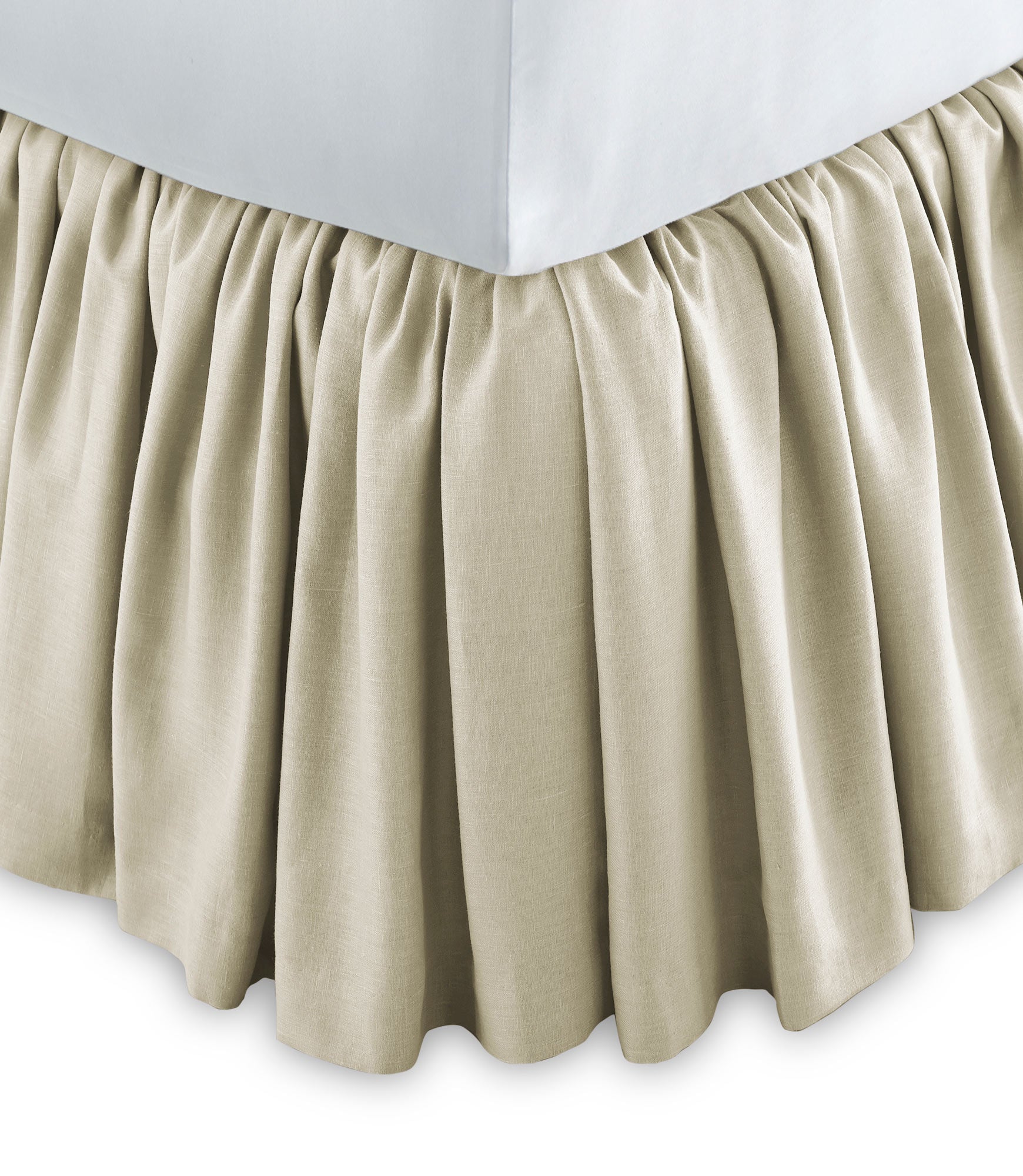 Mandalay Ruffled Linen Bed Skirt Linen