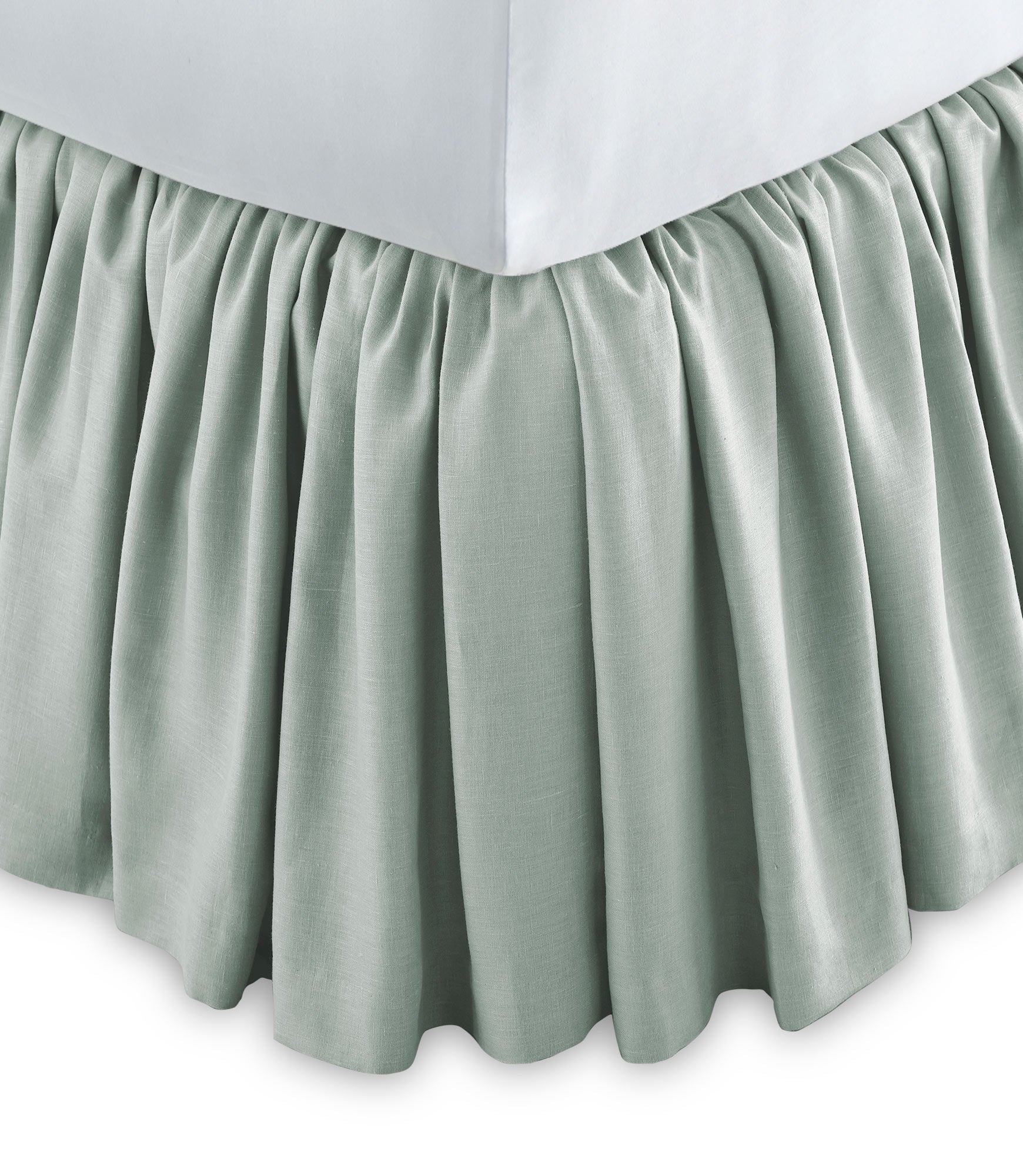 Peacock Alley Mandalay Ruffled Bed Skirt Twin / Gray