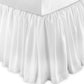 Mandalay Ruffled Linen Bed Skirt White