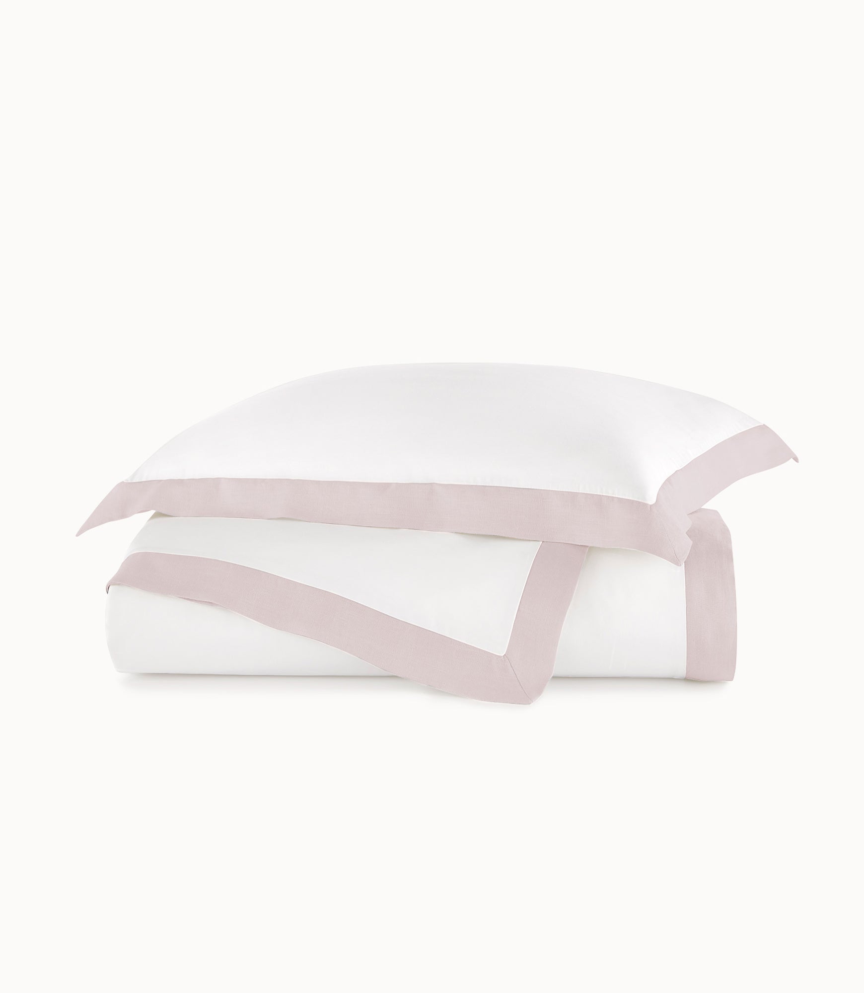 Mandalay Linen Cuff Duvet Cover Blush