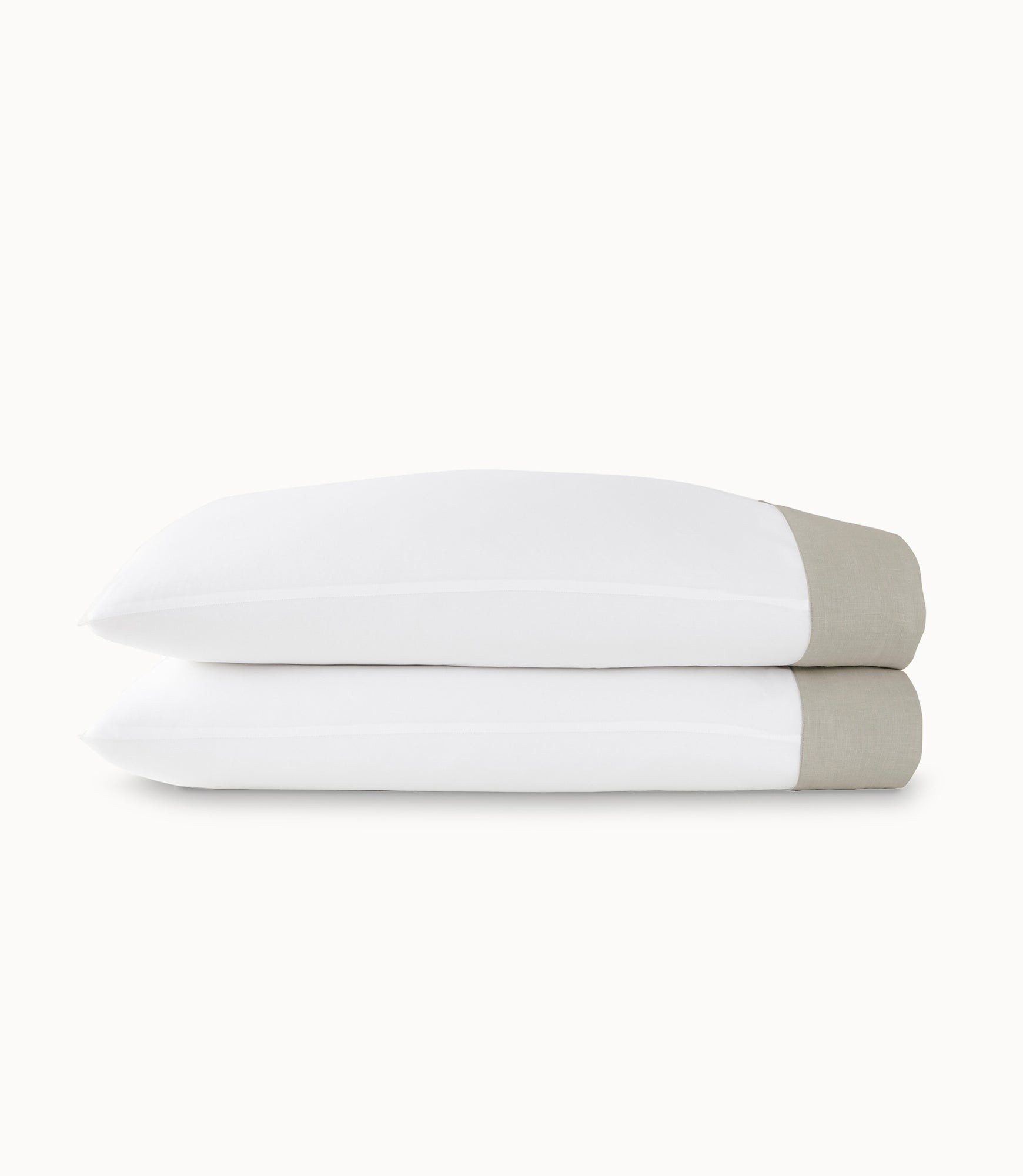 Mandalay Cuff Percale Pillowcases Platinum