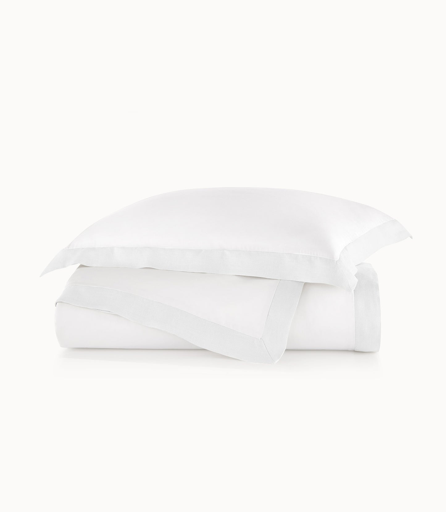 Mandalay Linen Cuff Duvet Cover White