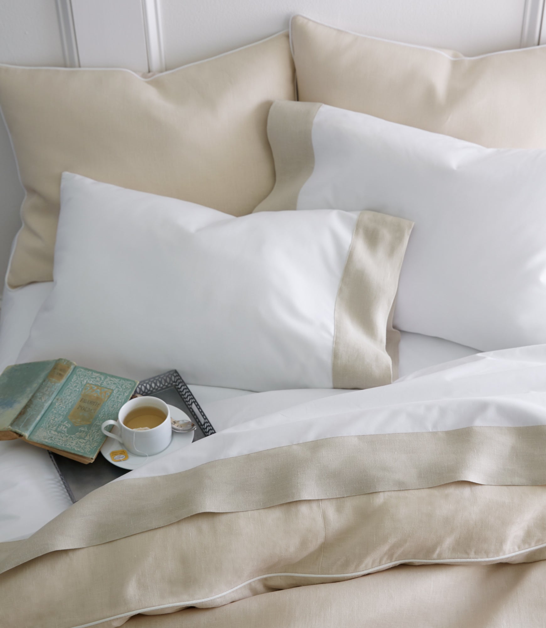 Mandalay Cuff Percale Flat Sheet on Bed Linen