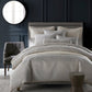 Matteo Plaid Duvet Cover + Shams on Bed Pewter