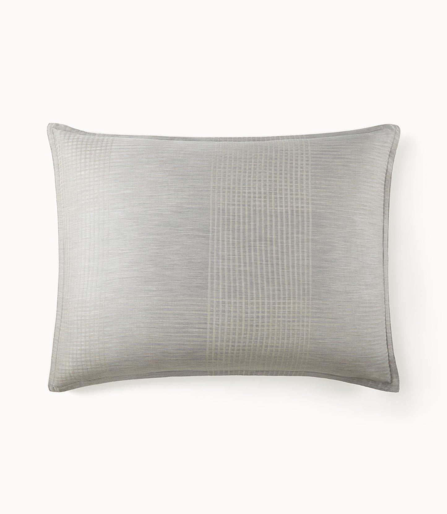 Matteo Plaid Decorative Pillow Grand Euro Throw Pillow Pewter