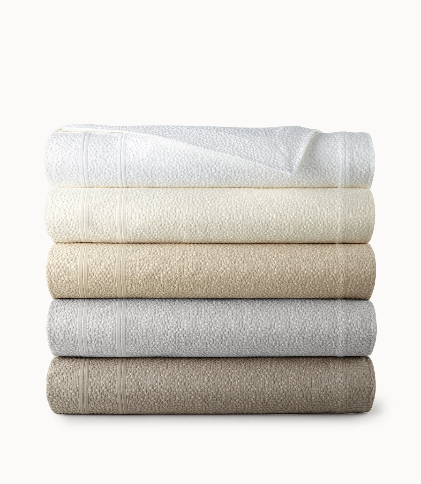 Stack of Peacock Alley Neutral Shams