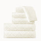 Nantucket Sculpted Towels Set Stacked Pearl