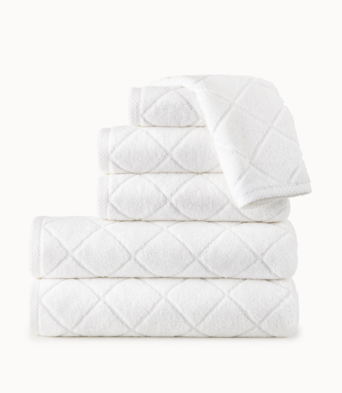 Nantucket Sculpted Towels Set White