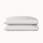 Fern Cuff Percale Pillowcases Light Gray