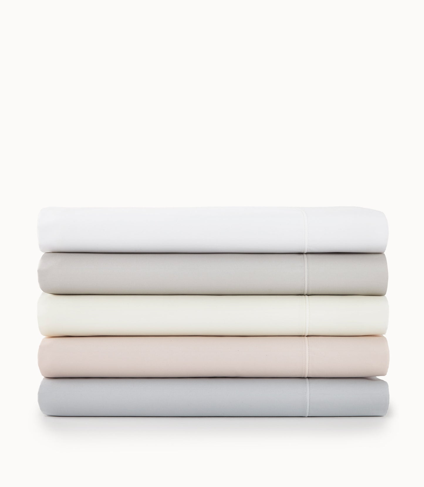 Nile Egyptian Cotton Flat Sheet White, Pearl, Dusty Pink, Misty Blue, Light Gray