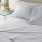 Nile Sheet Set Misty Blue on bed