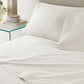 Nile Egyptian Cotton Flat Sheet on Bed Pearl
