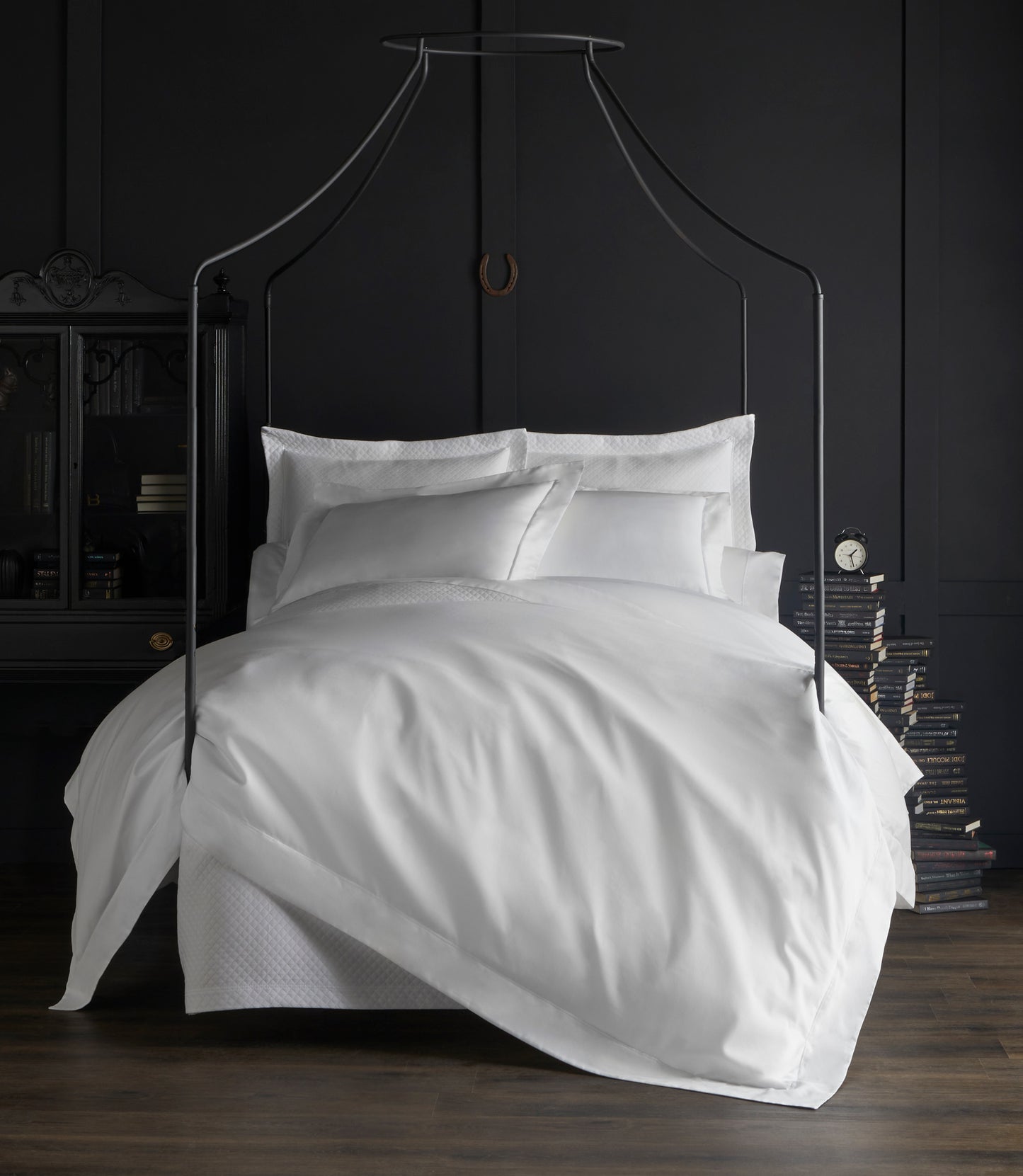 Oxford Tailored Matelassé Bed Skirt Lifestyle