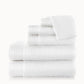Bamboo Bath Towel Set Stack White