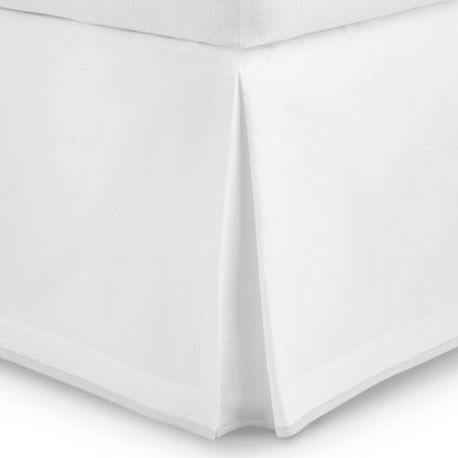 Pique bedskirt white trim