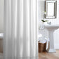 Pique 2 Tailored Shower Curtain White Trim Hanging In Bathroom