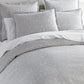 Pousada Linen Duvet Cover and Shams on a Bed Gray