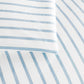 ribbon stripe percale Denim duvet cover detail
