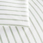 ribbon stripe percale Olive duvet cover detail