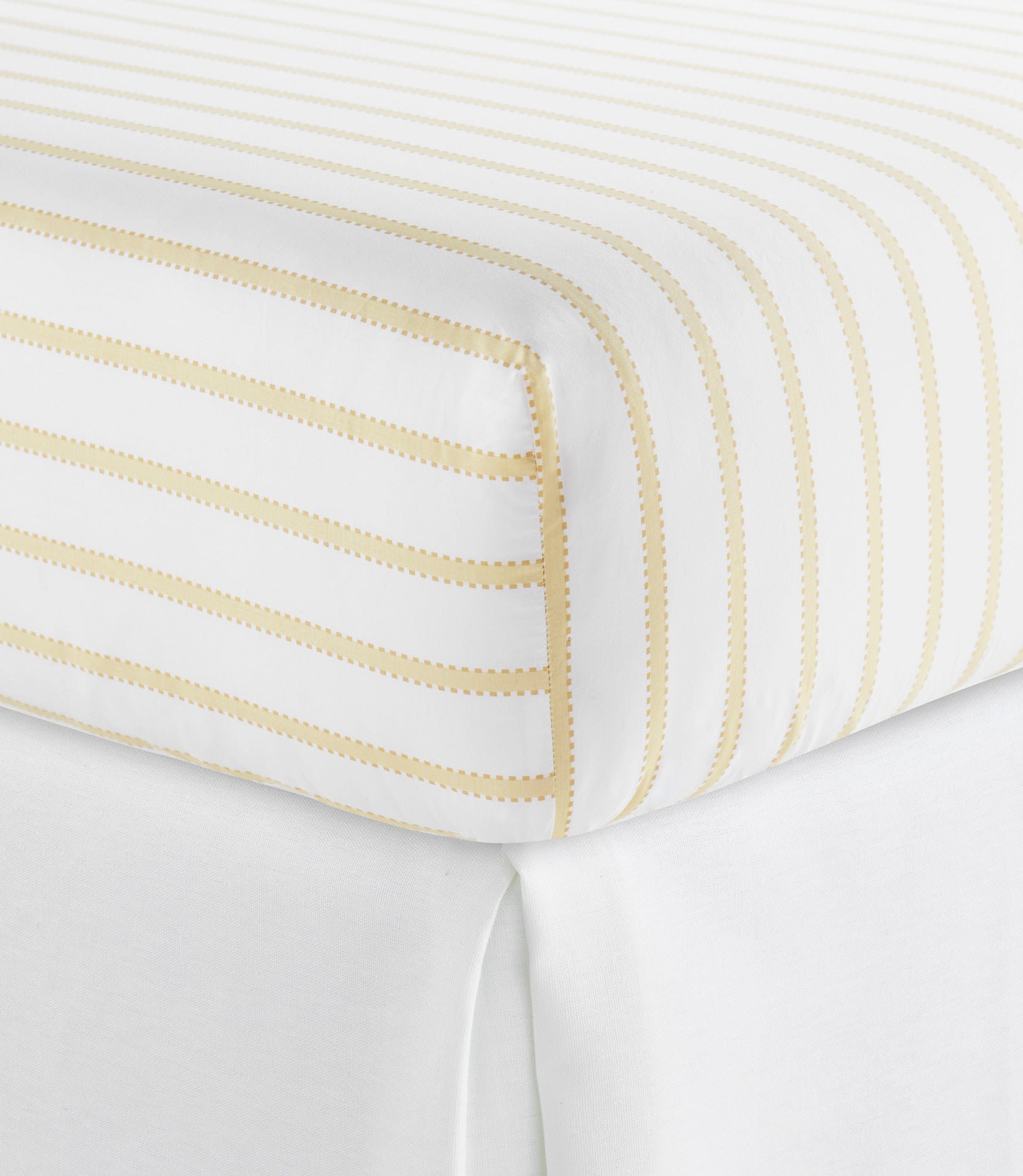 Ribbon Stripe Percale Fitted Sheet Honey