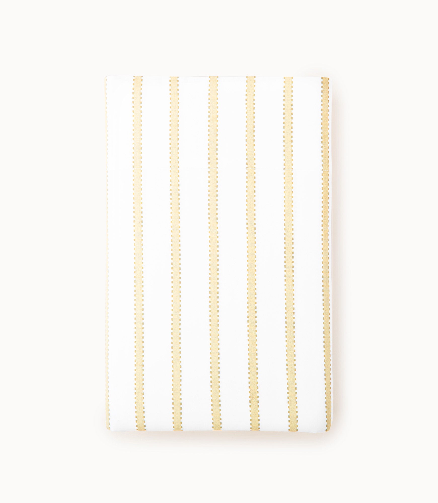 Ribbon Stripe Percale Flat Sheet Honey