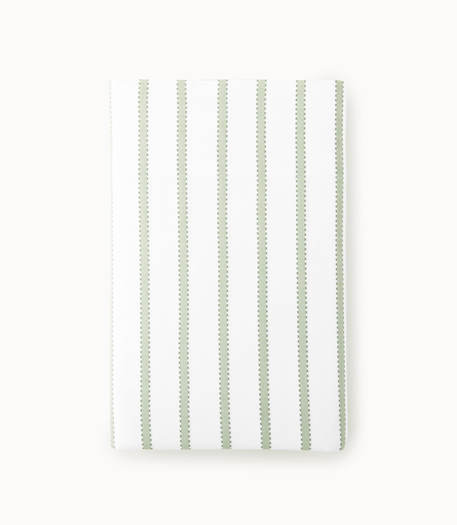 Ribbon Stripe Percale Flat Sheet Olive