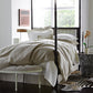 Driftwood Linen corded duvet cover on a masculine bed