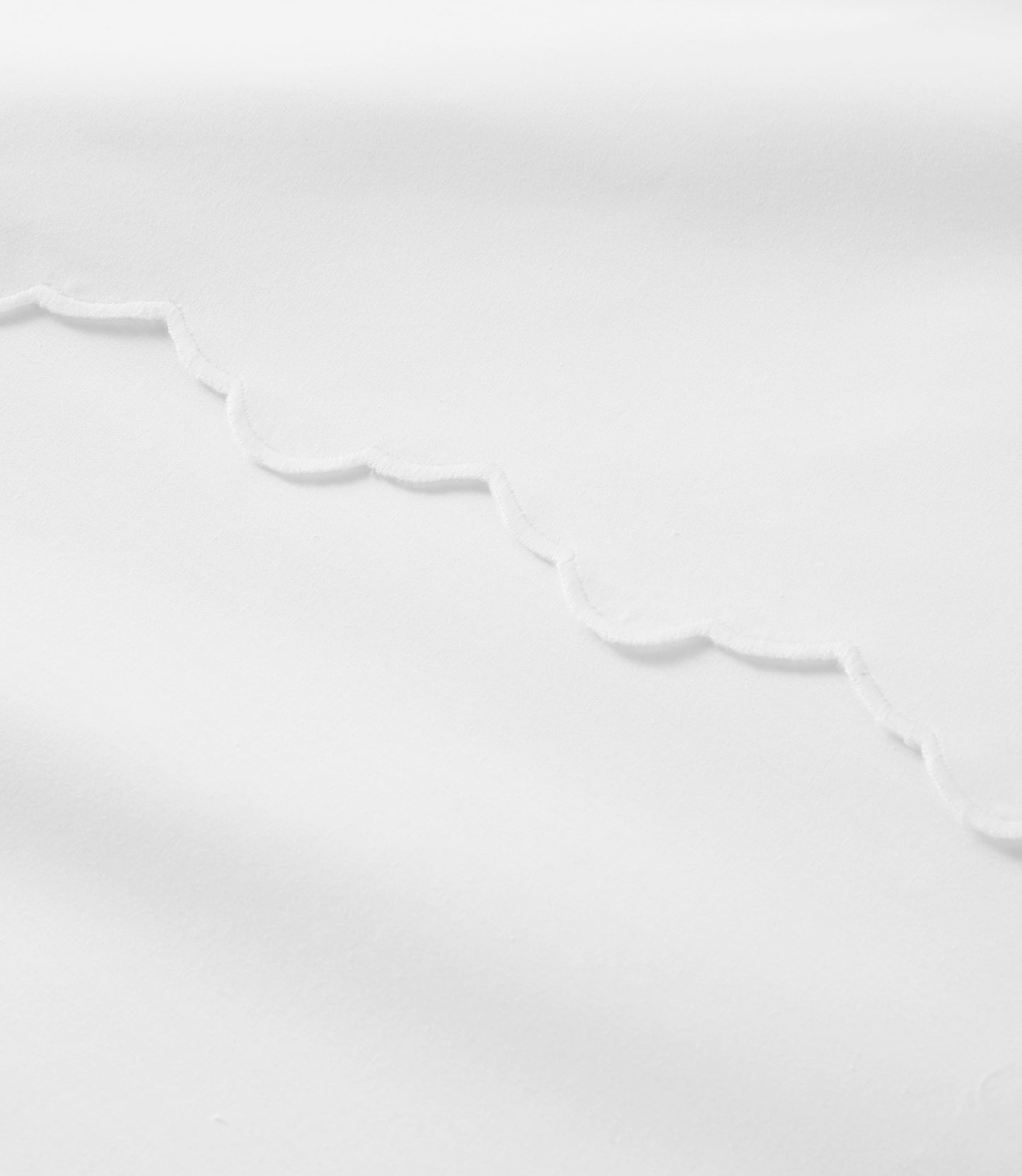 Terra Organic Cotton Sateen Sheet Set White Detail