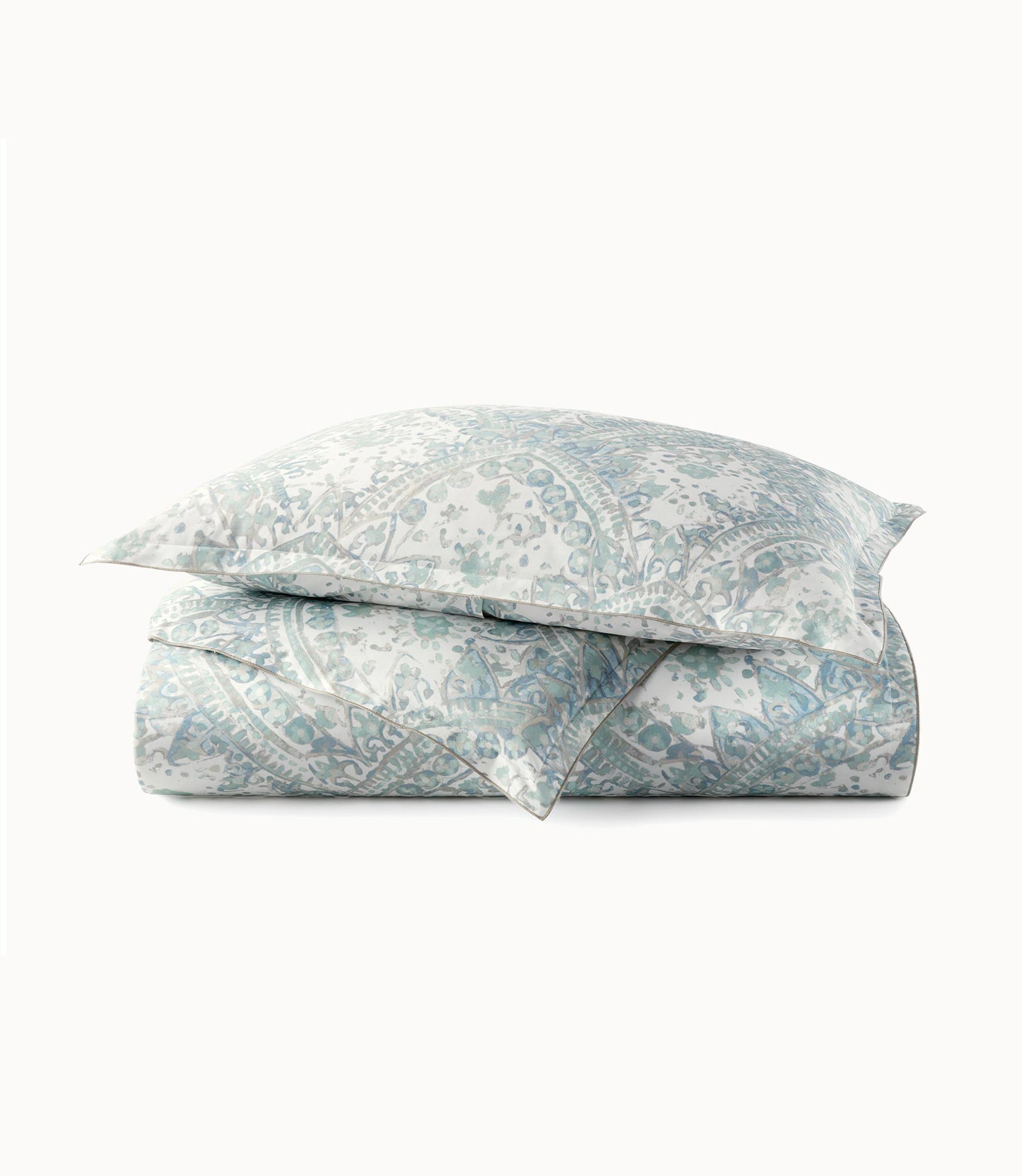 Seville Percale Duvet Cover Mineral