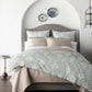 Seville Percale Duvet Cover and Shams in Bedroom Mineral
