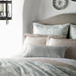 Seville Percale Duvet Cover and Shams in Bedroom Mineral