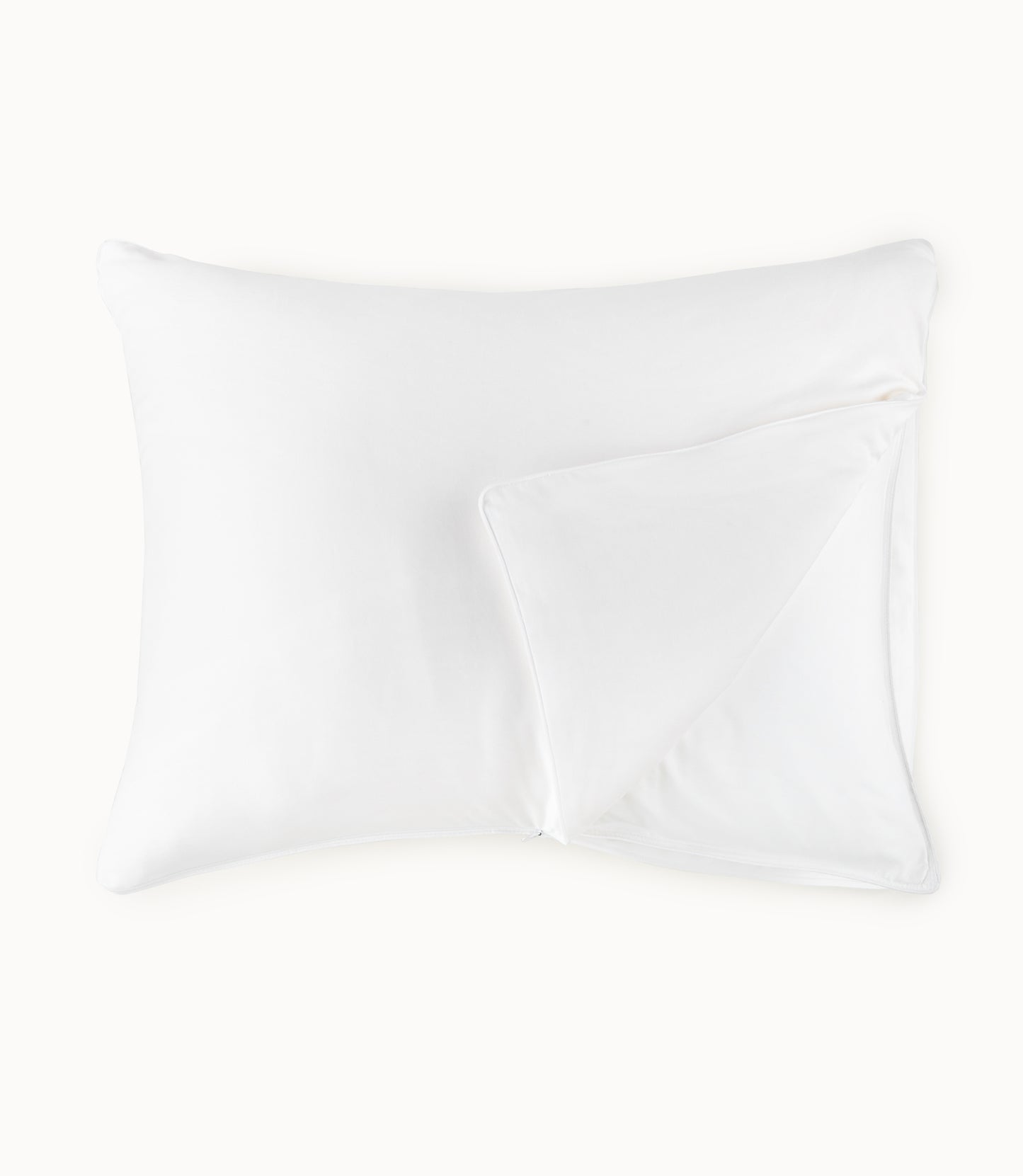 Silk Pillow Enhancer White on pillow