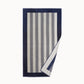 Soleil Stripe Beach Towel Navy