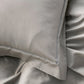 Soprano Sateen Flat Sheet in Pewter Detail