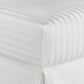 Products Soprano Stripe Sateen Fitted Sheet White