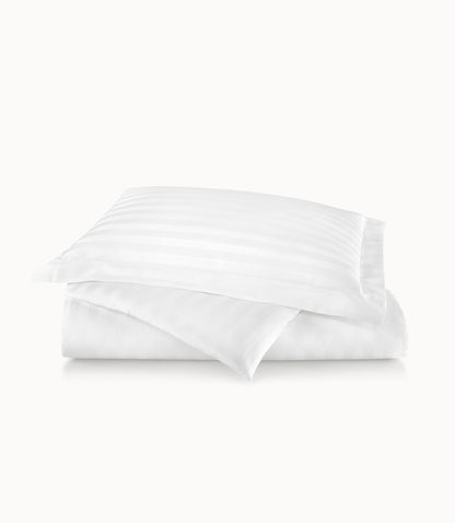 Soprano Stripe Sateen Duvet Cover White