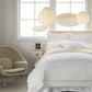 Soprano Trim Sateen Duvet Cover Ivory In Contemporary Bedroom