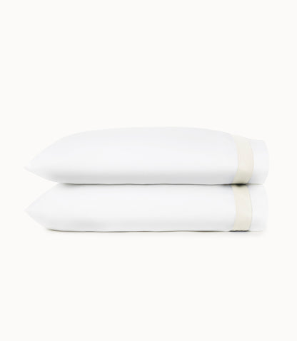 Soprano Trim Sateen Pillowcases Ivory