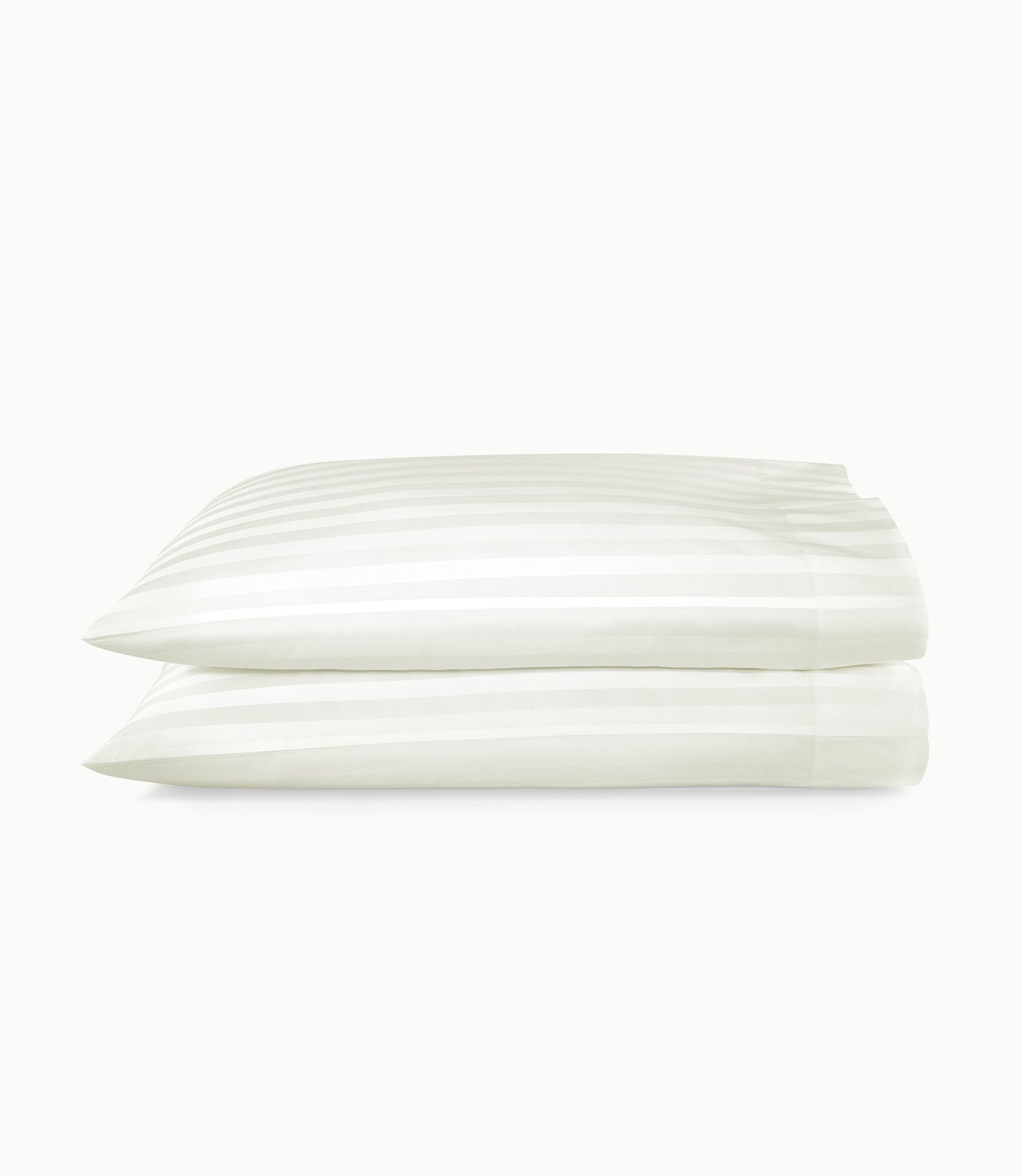 Soprano Stripe Sateen Pillowcases  Ivory