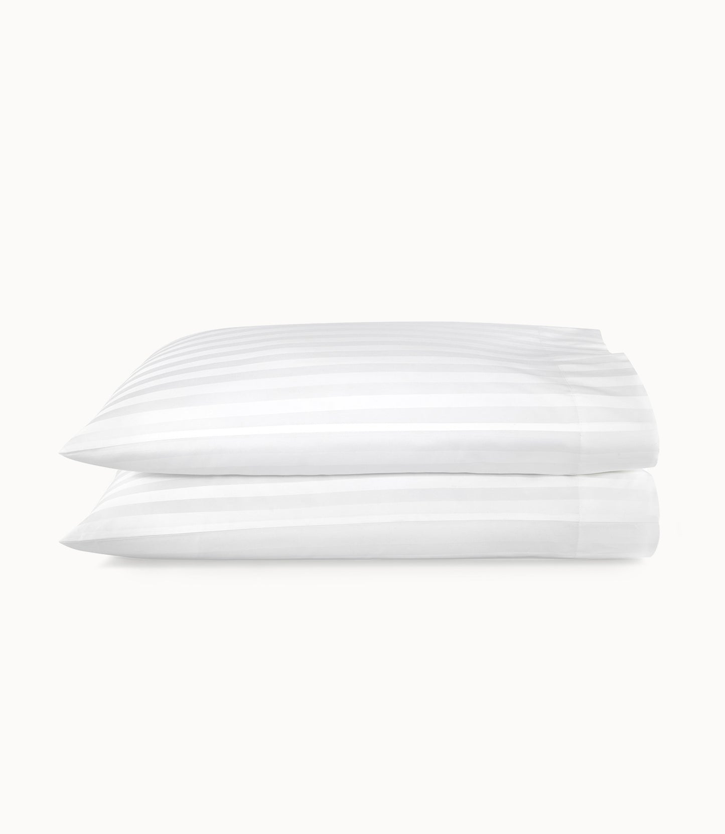 Soprano Stripe Sateen Pillowcases White